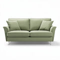 Green fabric loveseat with four decorative cushions for living room 180 x 90 x 85cm